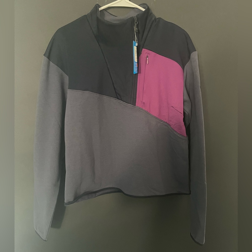 Multi-colored Columbia half zipped sweater